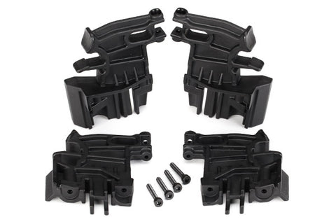 TRA7718 Battery hold-down mounts, left (2)/ right (2)/ 3x18mm CS (4)