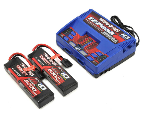 DUAL 3S Combo Traxxas EZ-Peak 100W Dual Battery Charger  2 11.1V 5000mAh 25C 3S LiPo Batteries